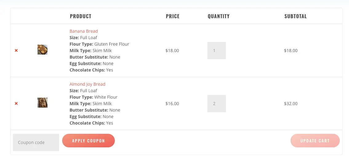 Katelynne&#x27;s Kitchen cart page